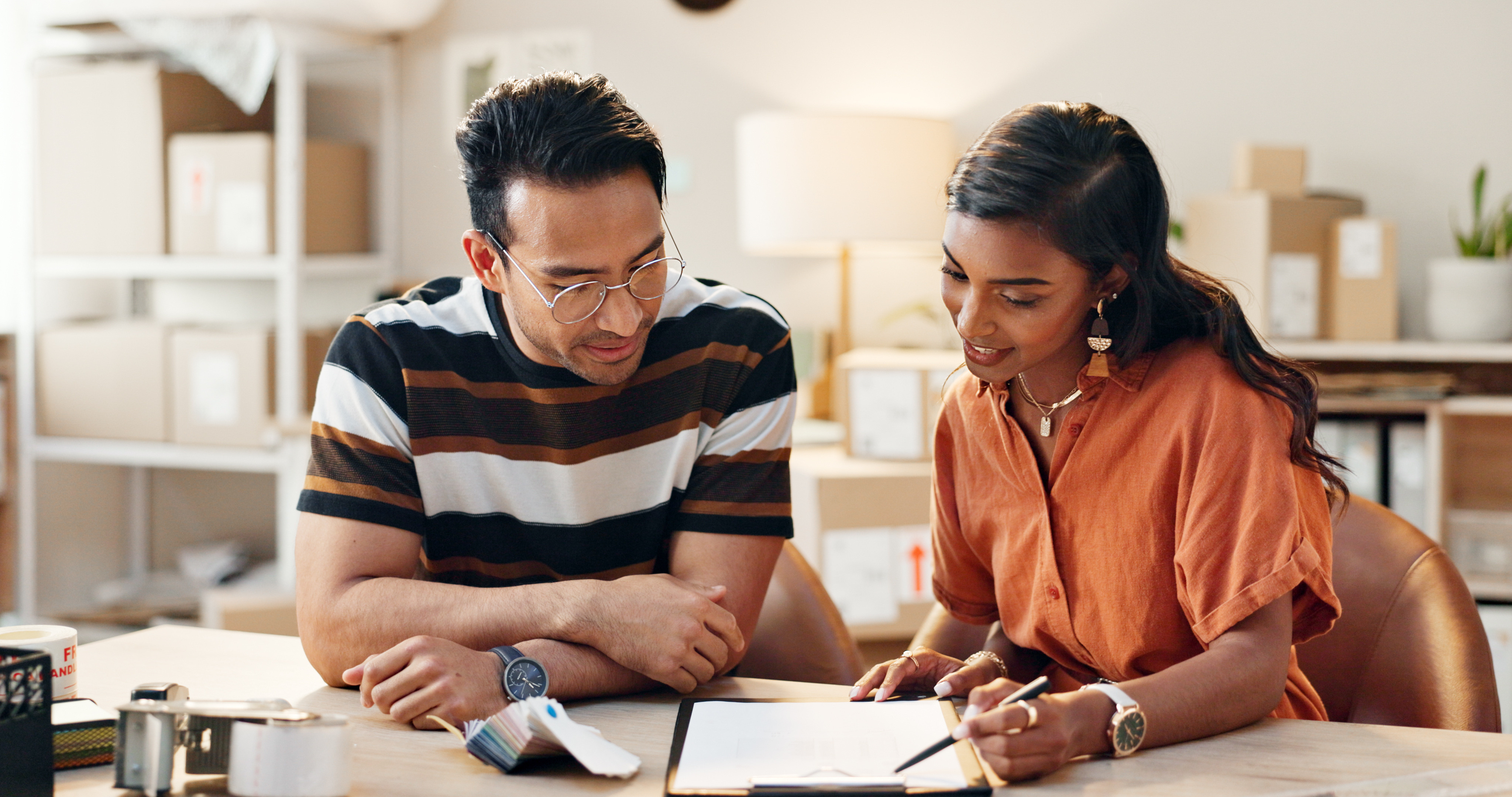 Employee and leader going over The Job Scorecard™ document