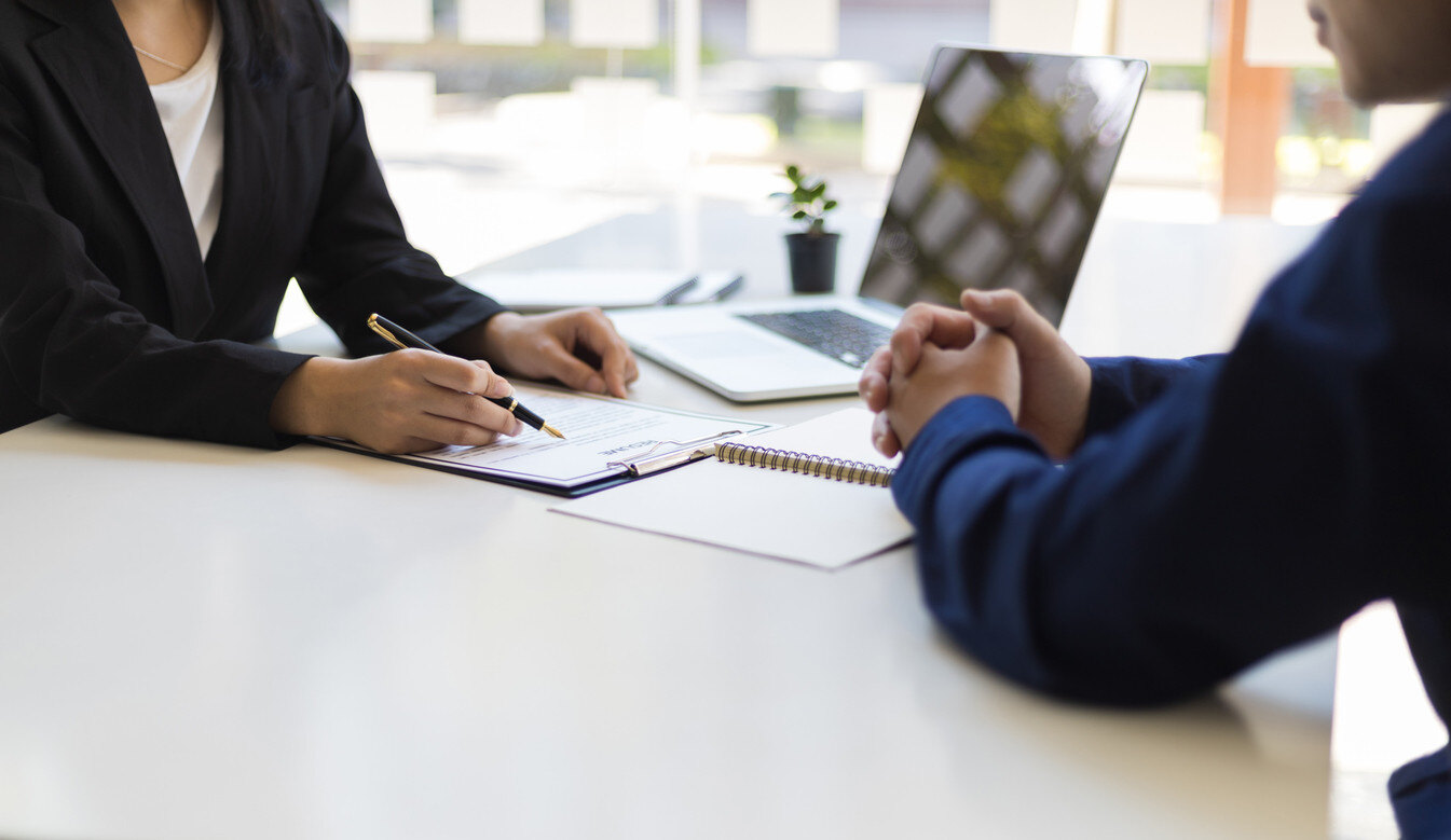 Hiring manager interviewing a candidate