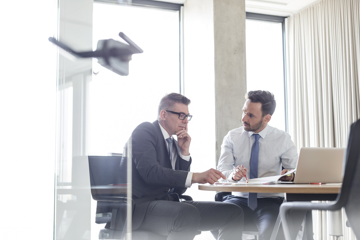 Supervisor giving guidance to new hire